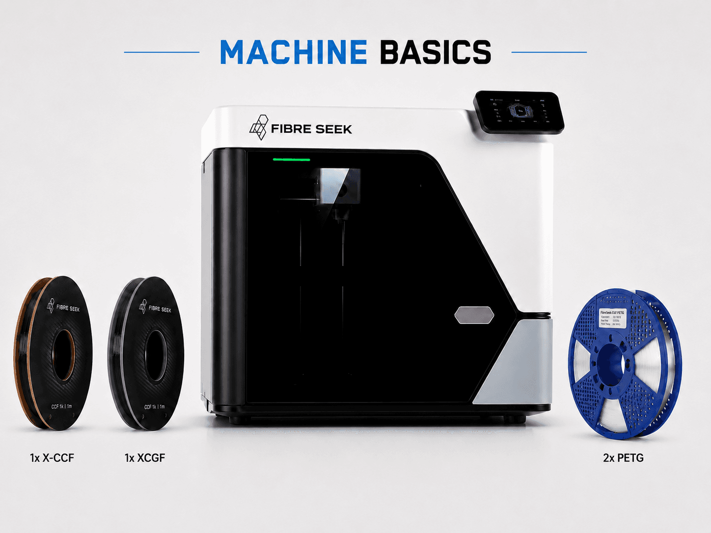 FibreSeeker 3 Machine Basics kit contents